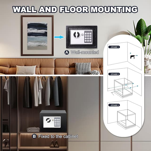 Thumbnail 5 de SINZUX 6.6L Digital Steel Safe 230ร170ร170 mm ๐