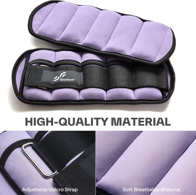 Detalle 2 de Sportneer verstellbare Knöchelgewichte (1 Paar) – 0,9 bis 4,5 kg, für Fitness, Walking, Joggen