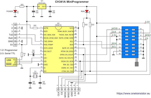 Thumbnail 2 de CH341A 24 25 Series EEPROM USB Programmer