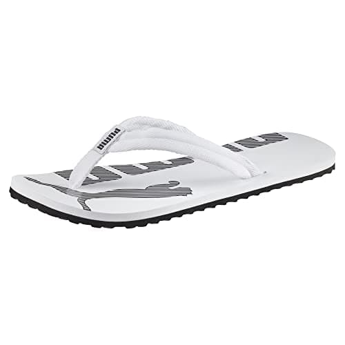 Detalle de PUMA Epic Flip V2 unisex: chanclas White Black con plantilla acolchada (talla 43 EU)