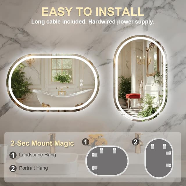 Thumbnail 6 de PINNIP Specchio bagno LED 100 x 60 cm