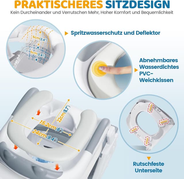 Detalle 2 de Orzbow Toilettensitz Kinder mit Treppe 🚽
