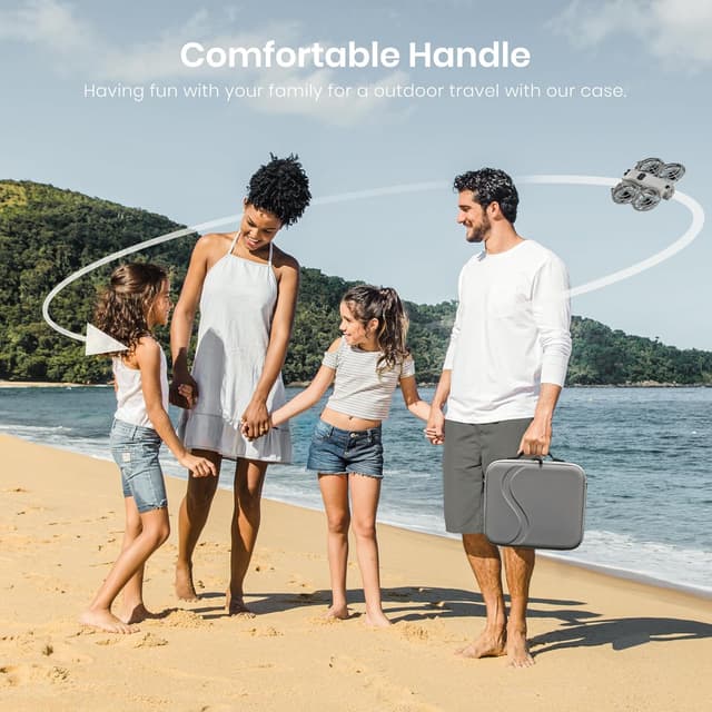 Detalle de STARTRC Neo 2 Tragetasche aus PU für DJI Neo 2 Fly More Combo Zubehör