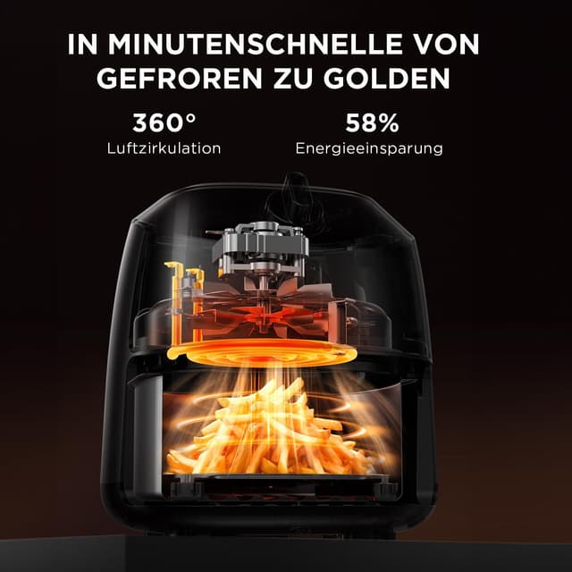 Detalle de Midea Heißluftfritteuse 2L, 1150 W Airfryer