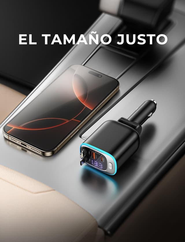 Thumbnail 5 de Rolgno Cargador Coche Retráctil 72W