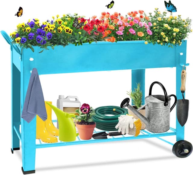 Detalle de Huhote Raised Garden Bed 101x28x80 cm
