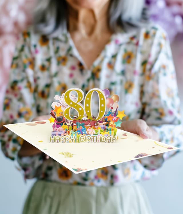 Thumbnail 4 de Magic Ants 80th Birthday Card 3D Pop-Up