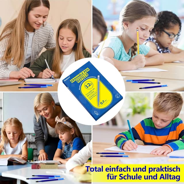 Thumbnail 5 de Donluhu 0,7 mm radierbare Ersatzminen 400m Blau