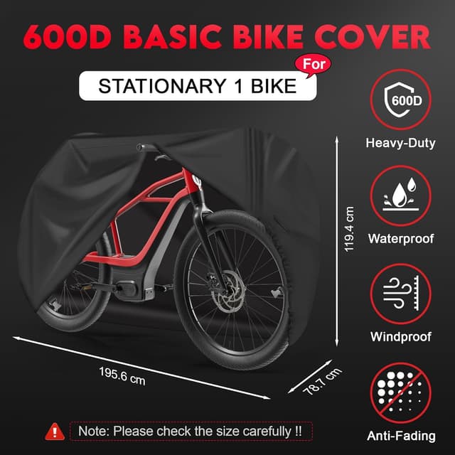 Detalle 2 de Zettum 600D PU Bike Cover for 1 Bike