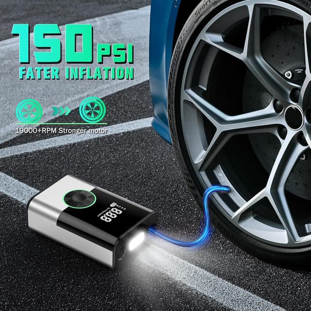 Thumbnail 3 de Mini Compressore Aria 6000mAh 150PSI