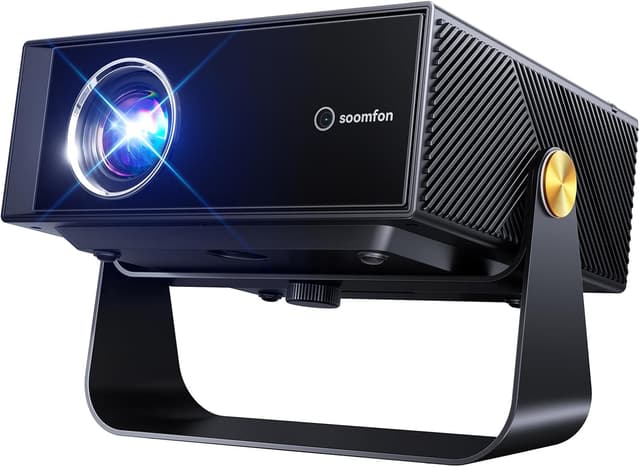 Detalle de SOOMFON Smart Beamer 4K Heimkino (SK3) – Mini-Projektor mit Autofokus, Trapezkorrektur, WiFi & Bluetooth