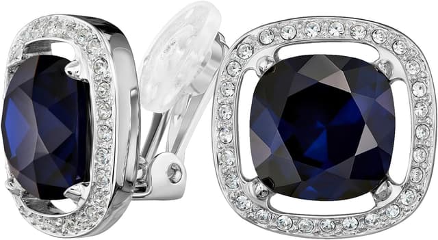 Detalle de Traveller Ohrclip mit Kristallen – Clip-System für angenehmen Halt, diverse Farben