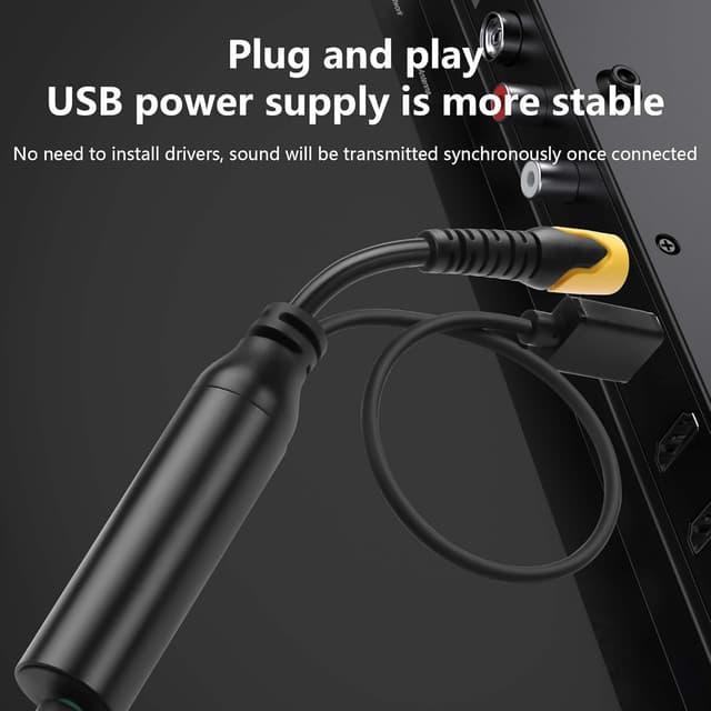 Detalle 2 de CERRXIAN Digital Coaxial/Optical SPDIF to 3.5mm AUX audio conversion cable (with USB power)