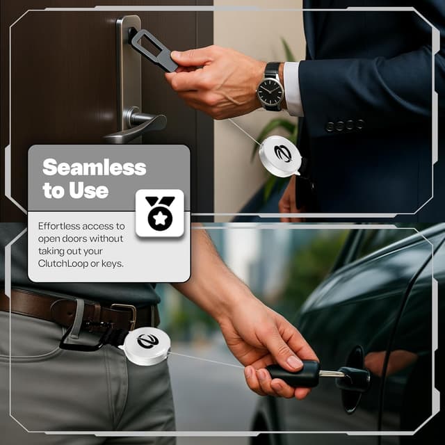 Thumbnail 6 de ClutchLoop Anti-Theft Phone Tether with Retractable Steel Line and Locking Carabiner (Universal)