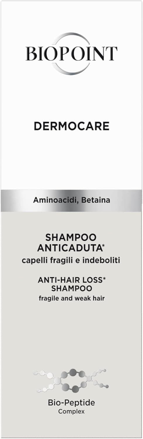 Detalle 2 de Biopoint Dermocare Shampoo Anticaduta con Aminoacidi e Betaina (200 ml) per capelli fragili