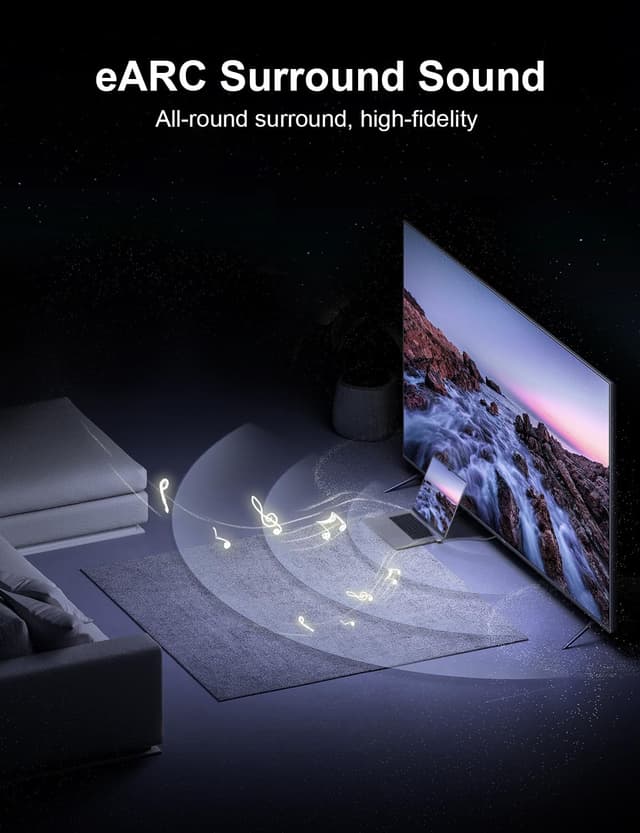 Detalle 2 de XAOSUN HDMI 2.1 8K Kabel Winkel 2 m