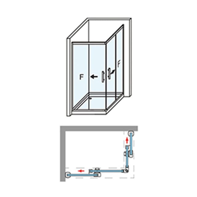 Thumbnail 2 de Ibermampara Estambul-8 mampara de ducha angular