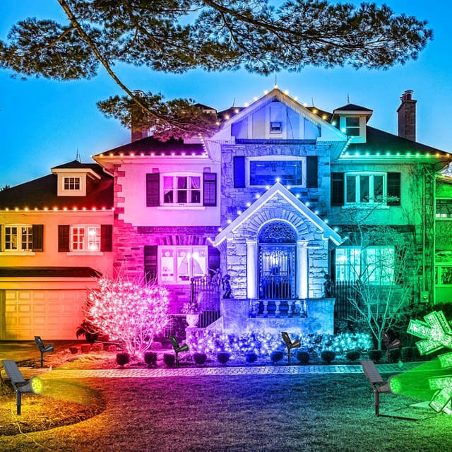 Detalle 2 de T-SUN (2 Pack) faretto solare da esterni IP55 con 7 LED, angolo regolabile 180°