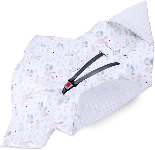 Detalle de Totsy Baby Sacco ovetto coperta invernale 90x90 cm universale lavabile in Gufo Grigio Chiaro (Oeko-Tex)