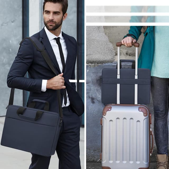 Detalle 2 de TECOOL 17,3 Zoll Laptop Tasche Dunkelblau