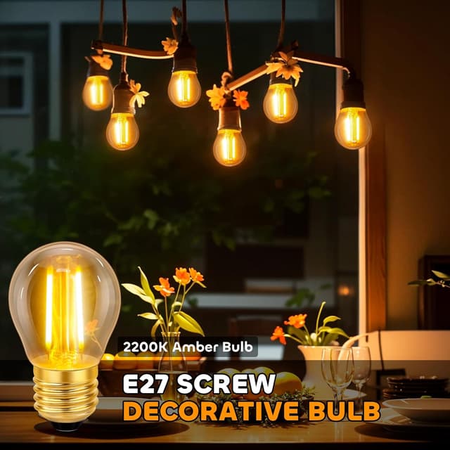 Thumbnail 3 de 2 Stück Edison LED Glühbirnen G45 E27