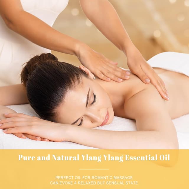 Detalle de Huile essentielle Ylang Ylang 100 % pure 100 ml MAYJAM, idéale pour l’aromathérapie, la peau et le massage