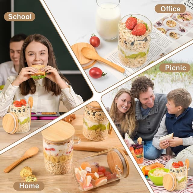 Thumbnail 4 de Overnight Oats Containers 18oz, 4-Pack 🥣