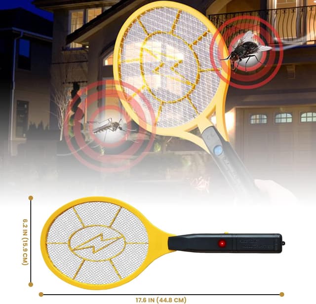 Thumbnail 6 de KK'S GLAMS Electric Fly Swatter Bug Zapper Racket (battery-operated) for indoor & outdoor pest control