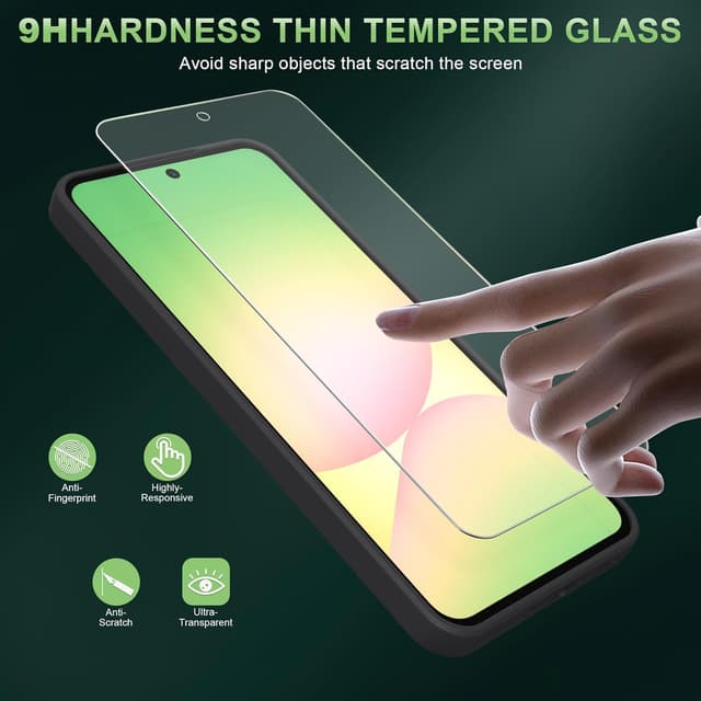 Detalle de MIKULLE Galaxy A56 5G case, 2 screen guards