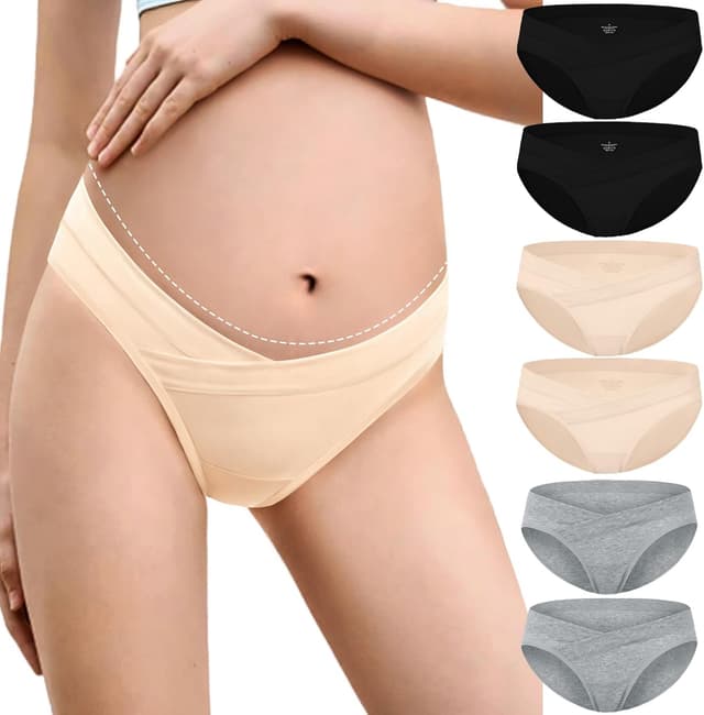 Detalle de Briyat mutande gravidanza in cotone, 6 pezzi