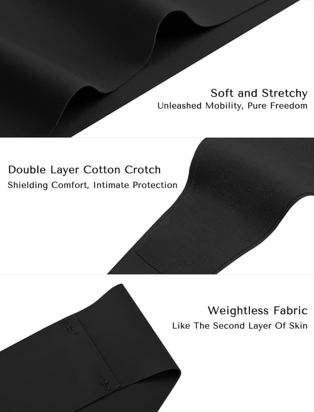 Detalle de VOENXE Nahtloser String Tanga Damen (5er-Pack) mit niedriger V-Form