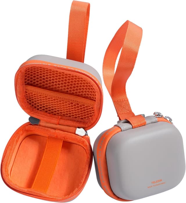 Detalle de TELESIN DisAdv portable mini carrying case for GoPro, DJI Osmo Action, Insta360 and more (waterproof hard shell) – Grey