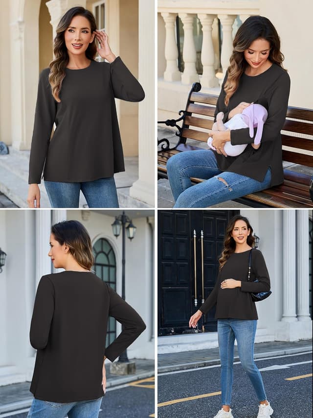 Detalle 2 de Love2Mi Stillshirt 3er Pack für bequemes Stillen