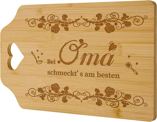 Detalle de Niviy Graviertes Bambus Schneidebrett 30 × 19 cm