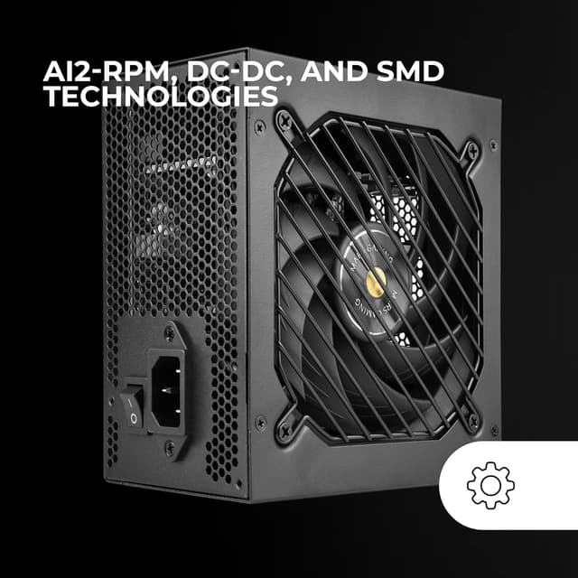 Detalle de Mars Gaming MPB850SI alimentatore ATX 850W 80 Plus Bronze 230V con 7 anni di garanzia (nero)