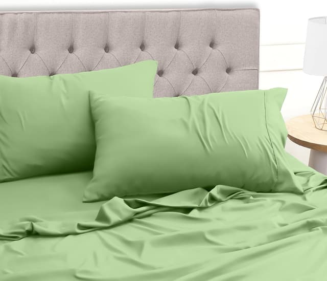 Detalle 2 de Set lenzuola matrimoniali 180x200 in verde