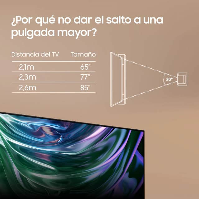 Detalle 2 de Samsung TQ55S93DAEXXC TV OLED 55" (139 cm) 4K con AI Upscaling y Smart TV, reacondicionada Grado D