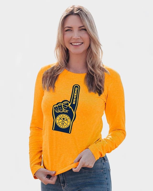 Detalle de Blue 84 NBA Women’s Long Sleeve T-Shirt (Officially Licensed) — Icon Alternate, Knicks