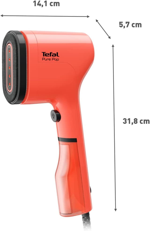 Thumbnail 6 de Tefal Pure Pop Slim DT2022 handheld clothes steamer (red) – ready in 15 seconds, no ironing board needed
