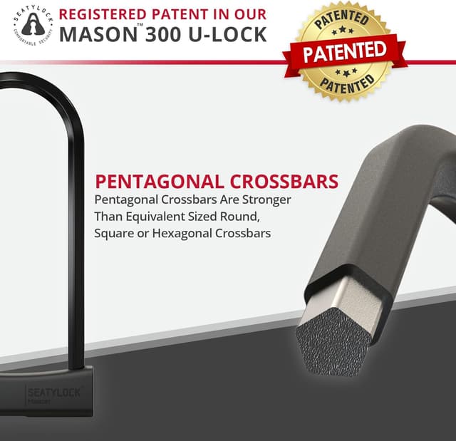 Thumbnail 2 de Seatylock Mason antivol vélo en U Velo U, classé Sold Secure Diamond — 30 cm