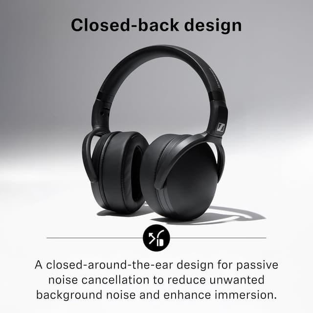 Detalle 2 de Sennheiser HD 400U cuffie over-ear cablate con telecomando smart, nero
