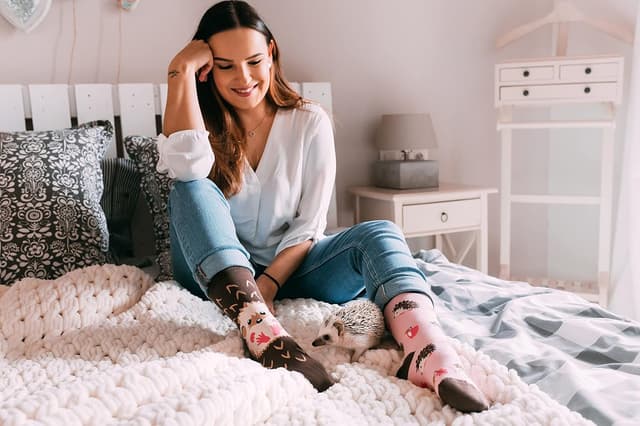 Detalle de Dedoles Socken Unisex (Damen, Herren & Kinder) aus Baumwoll-Mix mit lustigen Designs – links/rechts unterschiedlich