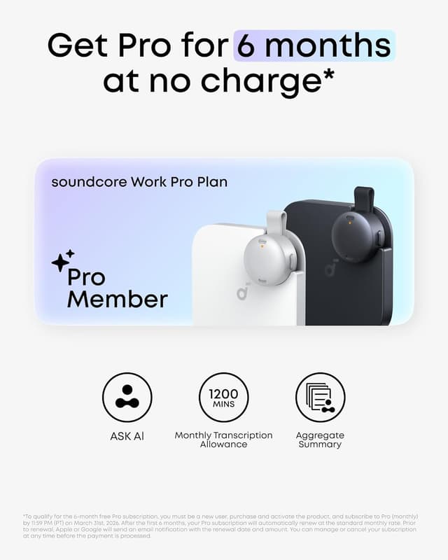 Thumbnail 5 de Anker Soundcore Work Portable AI Voice Recorder