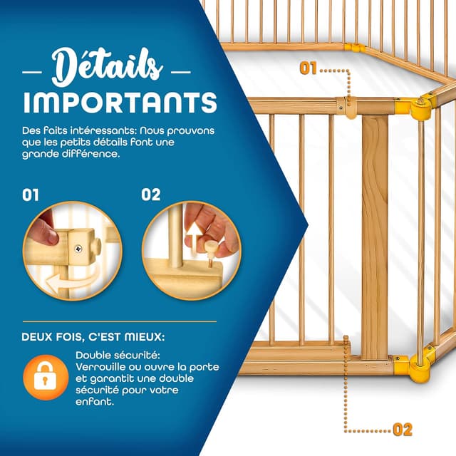 Thumbnail 2 de KIDUKU Barrière de sécurité 7,2 m 🚼