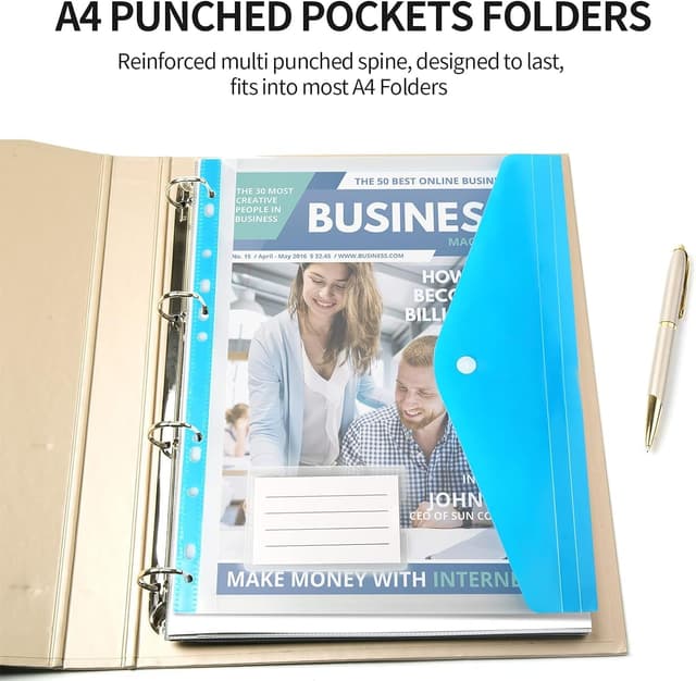 Detalle 2 de TOOELMON Punched Pockets A4 12-pack folders