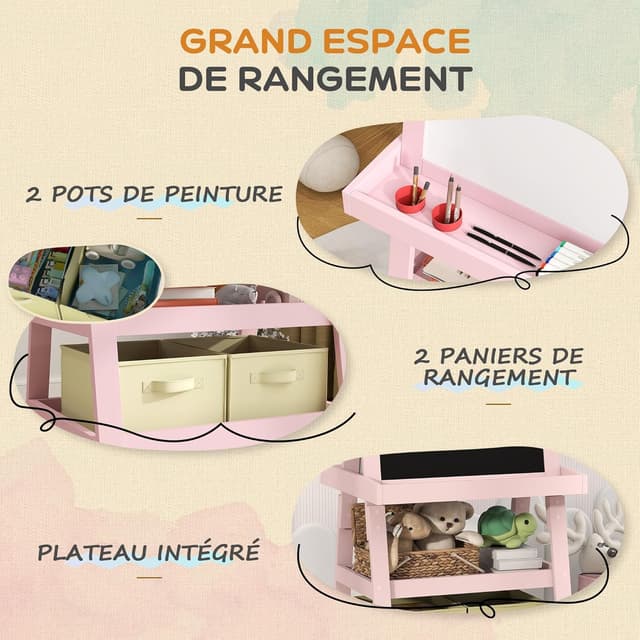 Detalle 2 de AIYAPLAY Tableau chevalet enfant 3 en 1