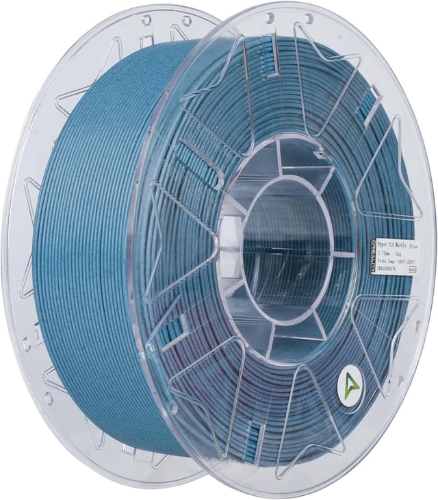 Detalle de Creality Hyper PLA Marble RFID 1.75mm filament (1kg) for 3D printing, natural marble-like texture