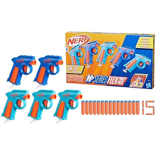 Imagen de Hasbro Nerf N Series Flex Party Pack 5 — Lanzadores y 15 dardos en OfertitasTOP