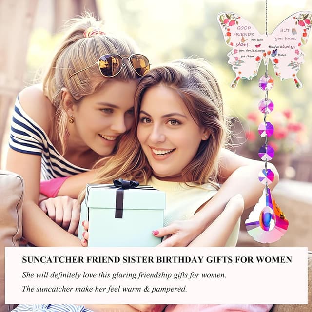 Detalle de Bomesy butterfly crystal suncatcher friendship gift set with box & cards