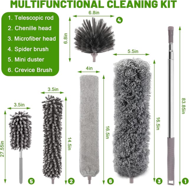 Detalle 2 de Collazoey Plumero Telescópico 6 Piezas